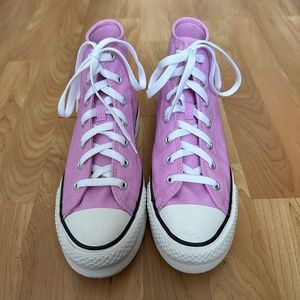 Pink Platform Converse